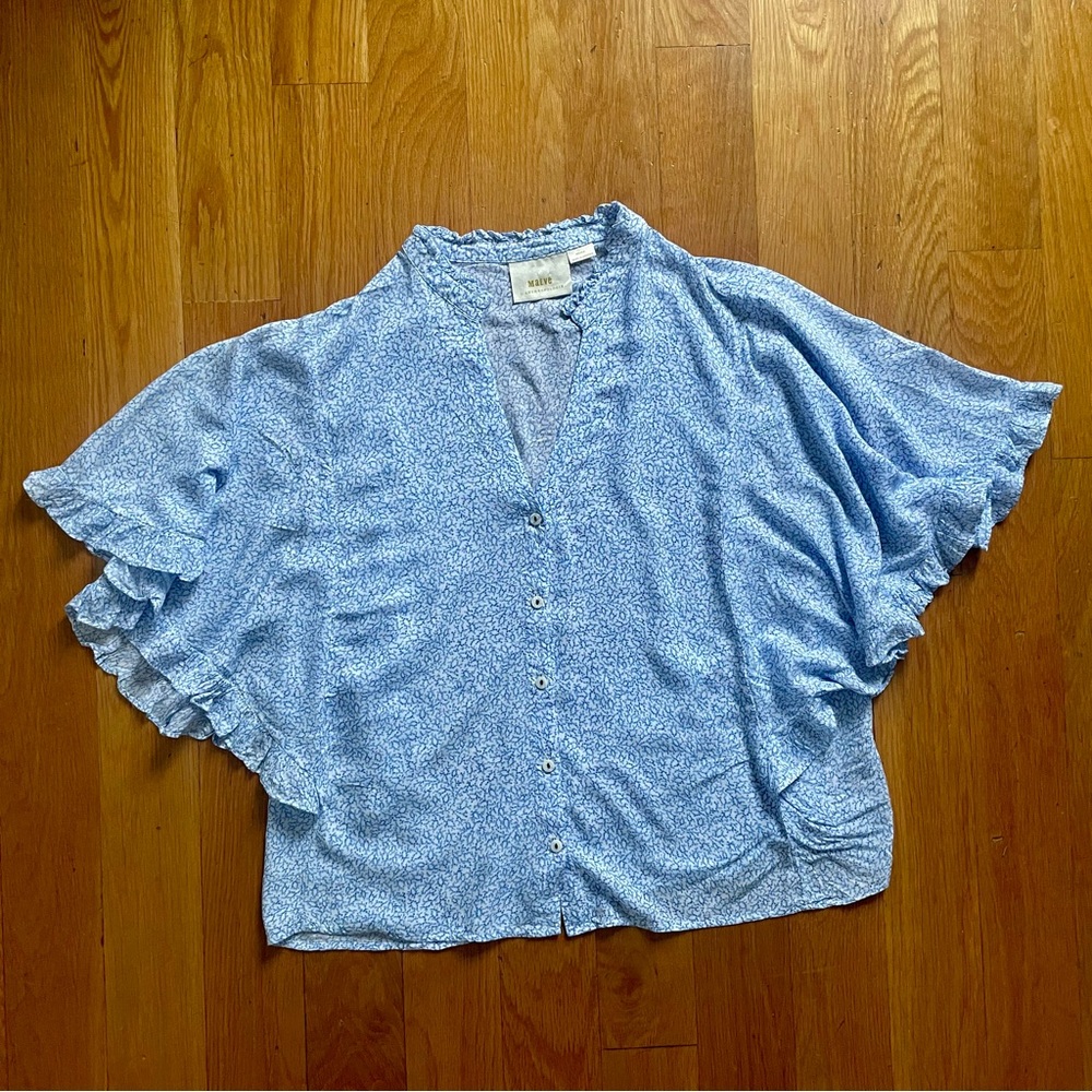 Maeve Button Down Boho Top, Medium